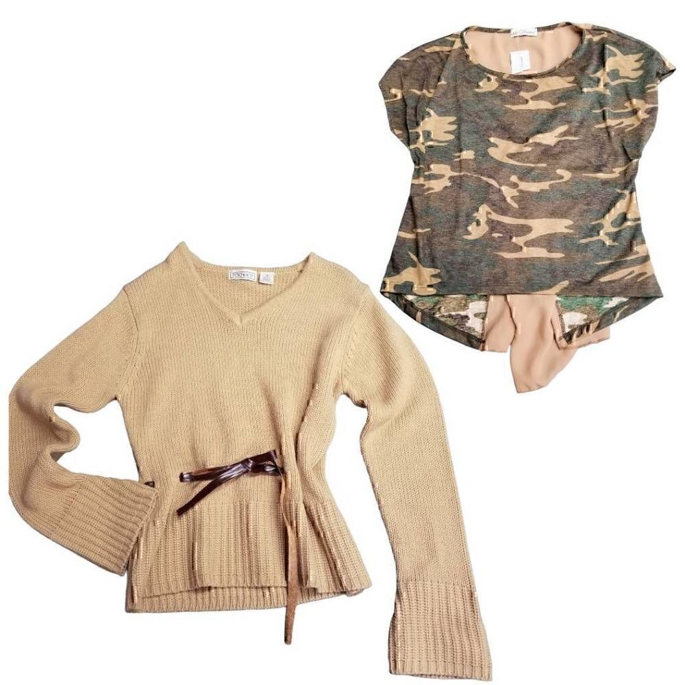 Two 2 Tops New Blouse & Sweater 5 For $25! - Picture 2 of 8